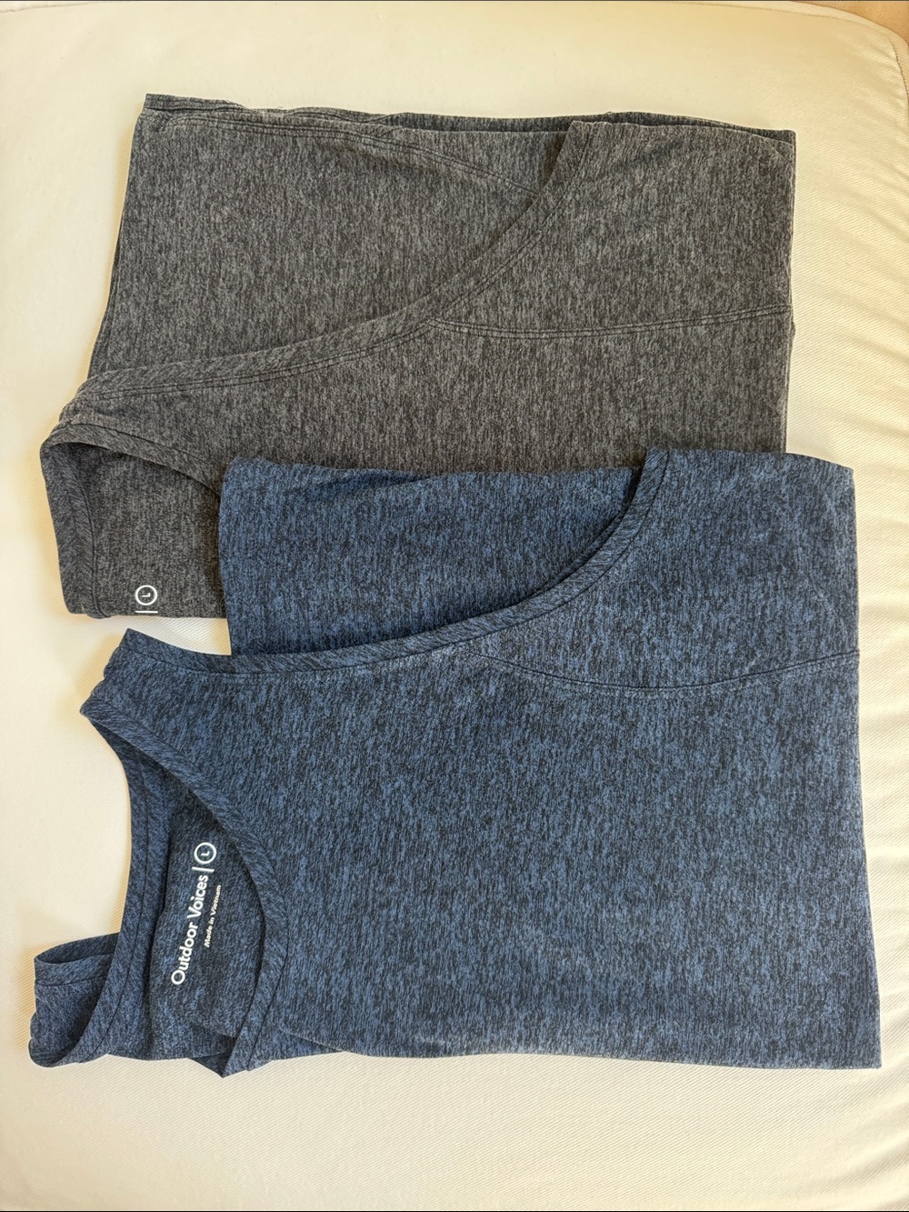 Outdoor Voices Blue & Gray Cloud Knit Tank Bundle Size L - Picture 3 of 8